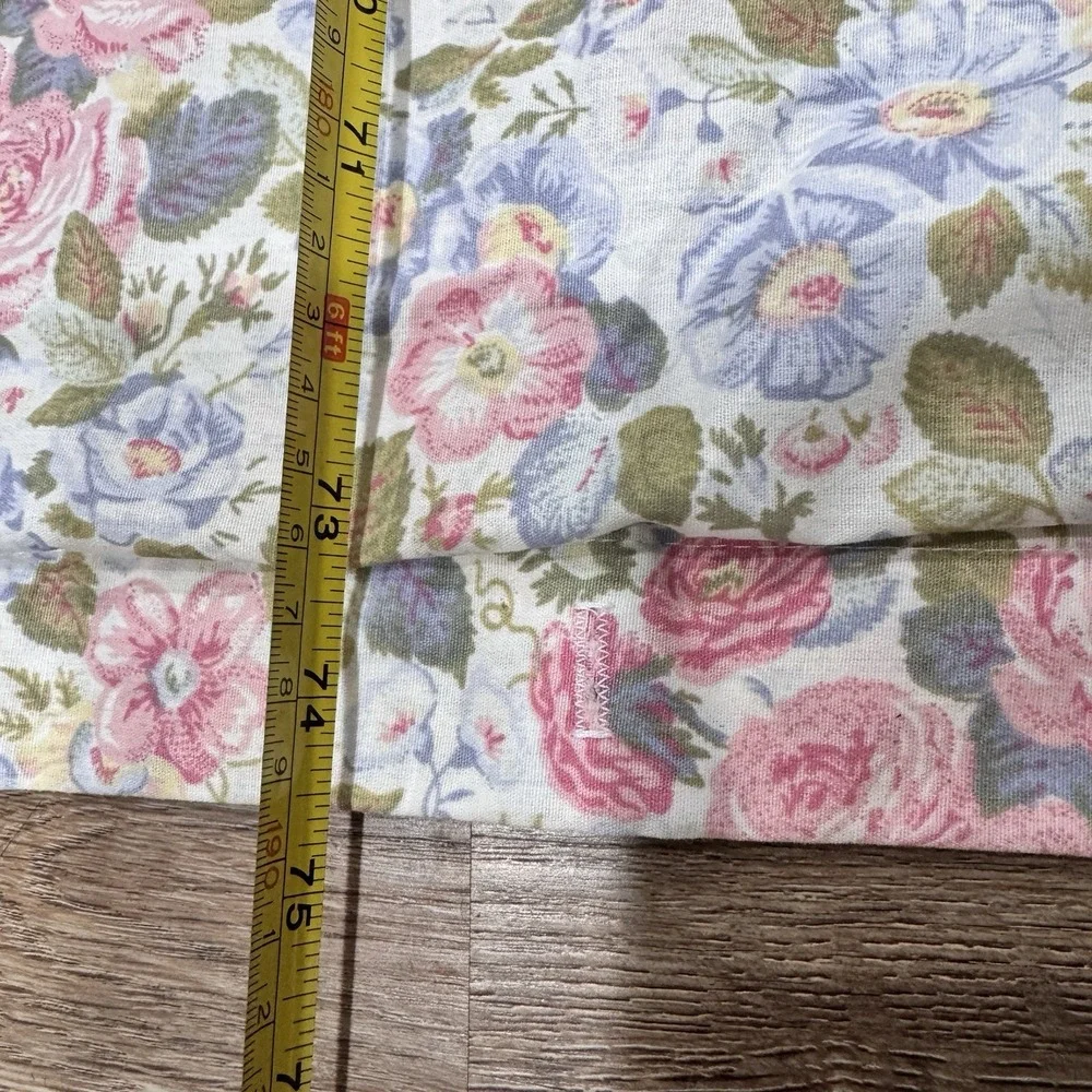 Vintage Laura Ashley Shower Curtain Floral 3 Pc Valance Cottagecore Shabby USA